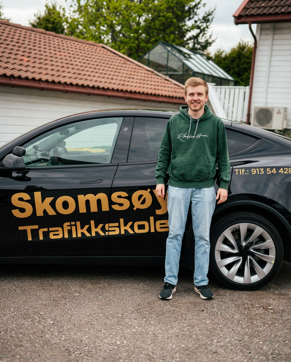 Henrik har bestått førerprøven Klasse B automat hos Skomsøy Trafikkskole på Nøtterøy