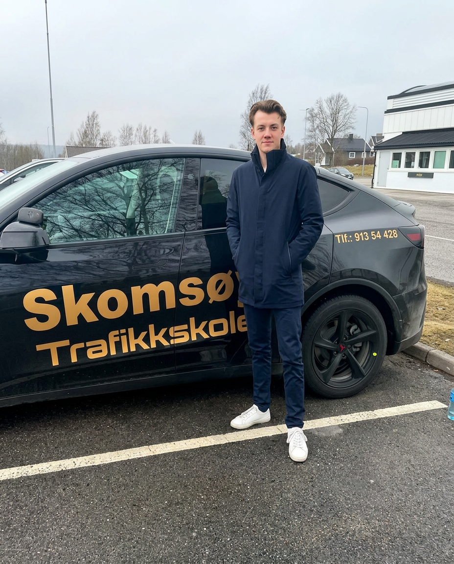 Matheo har bestått førerprøven Klasse B automat hos Skomsøy Trafikkskole på Nøtterøy